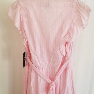 Light Pink, V Neck Dress